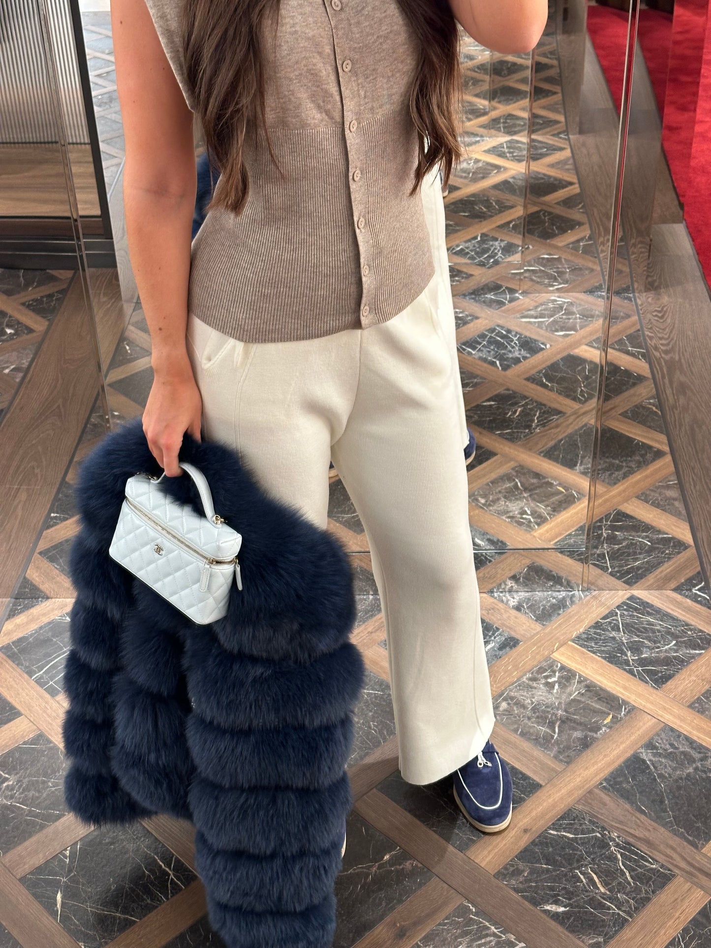 ‘CLASSIC’ Fox Fur Coat - Navy
