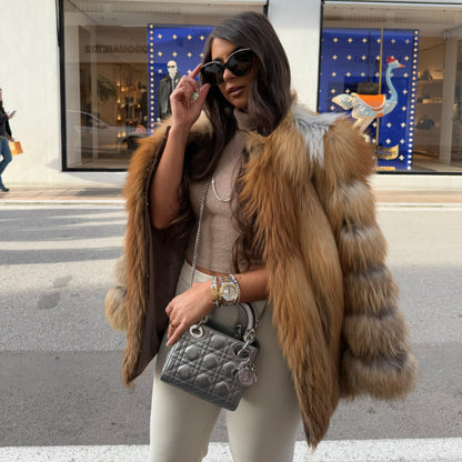 ‘ALASKA’ Red Fox Fur Coat